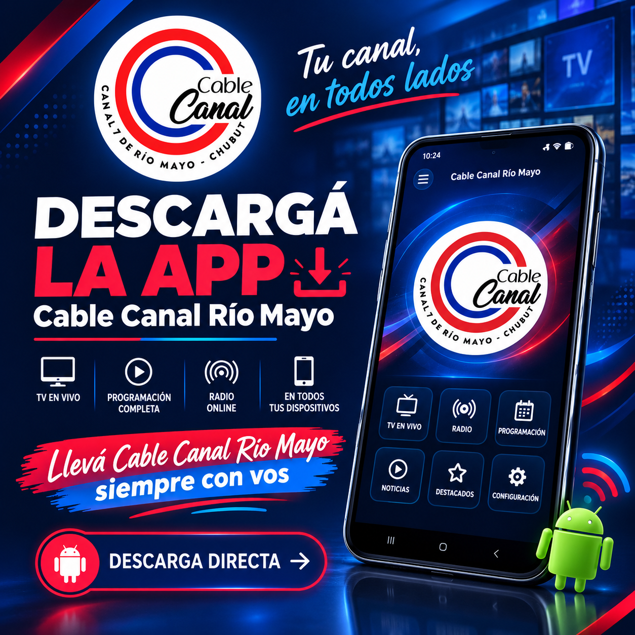 Descargá la App de Cable Canal Río Mayo