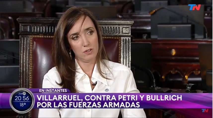 Victoria Villarruel: “La función de las Fuerzas Armadas no es combatir a civiles, creo que había quedado claro en los 70″